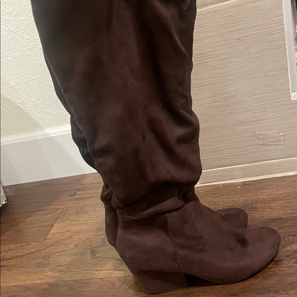 Wide calf knee high boots